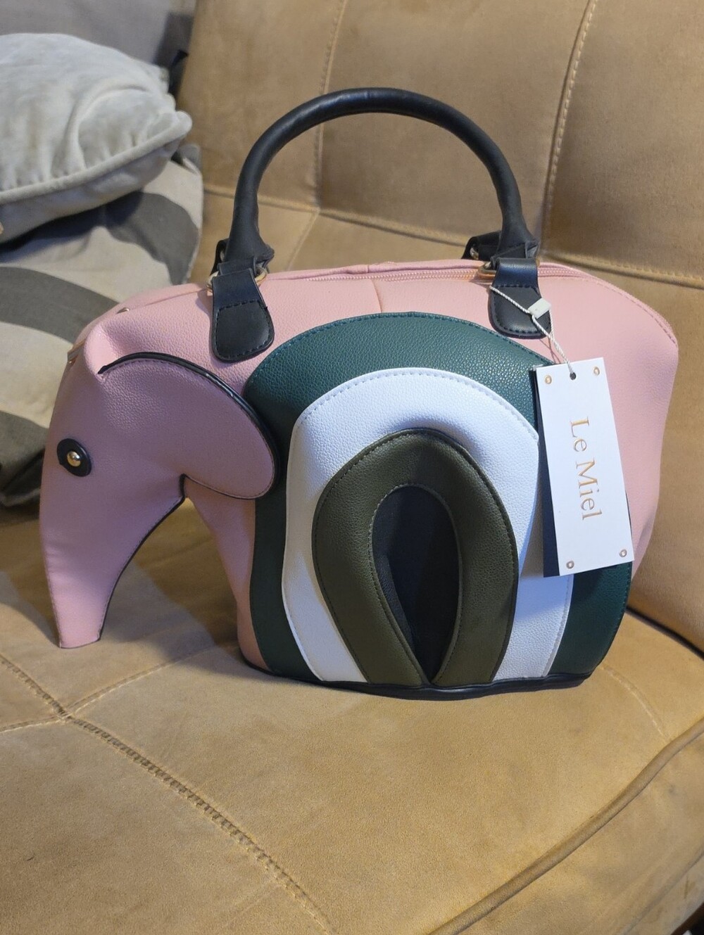 Pink Elephant Accent Satchel